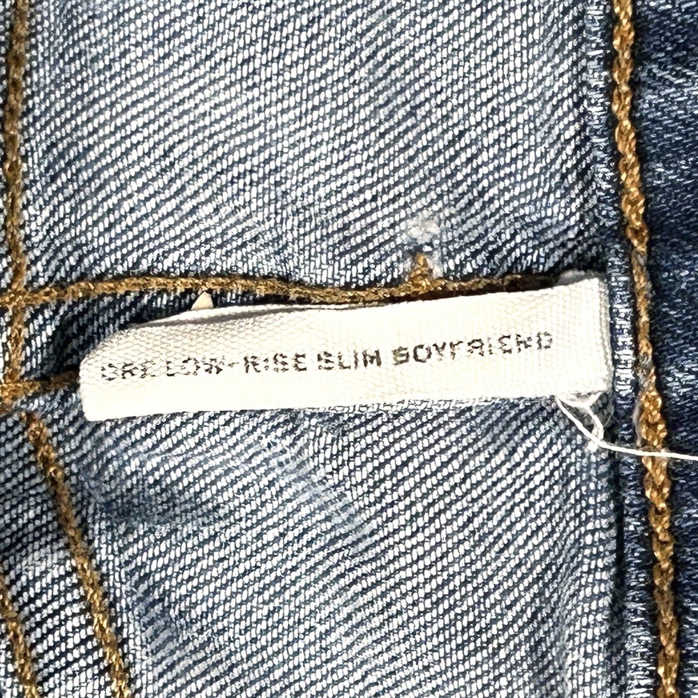 Rag & Bone Slim Boyfriend Jeans Women's Size 32 Dre Low Rise Ankle Fray Mariposa - Picture 10 of 12